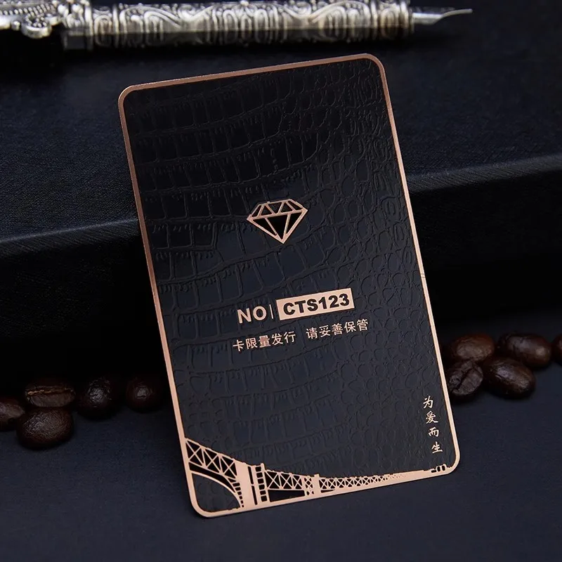 Custom Membership Card Holder High-end Metal Card Embossed PVC Card VIP Stored Value Card Card Holder Gold Card Customizati