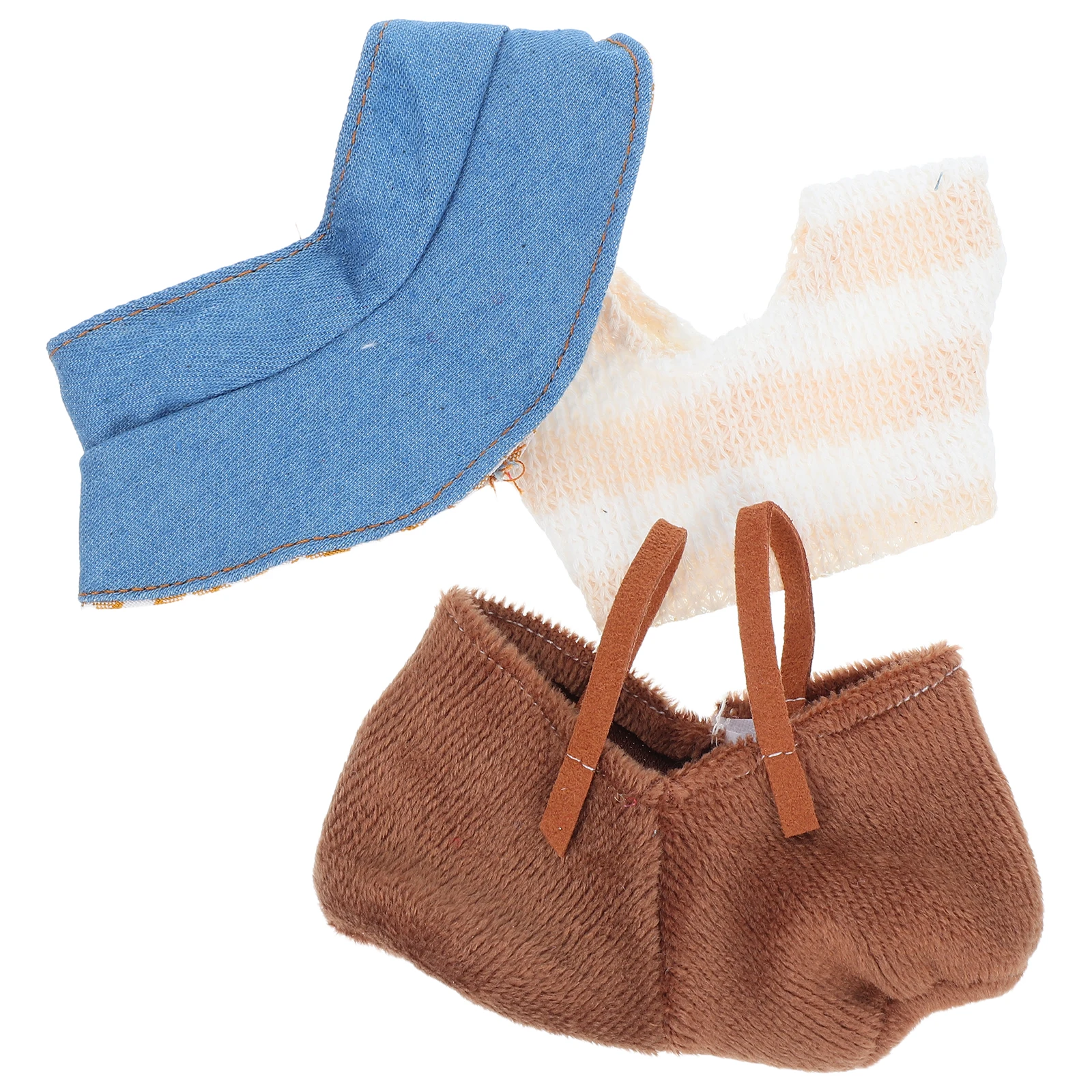 1 مجموعة 1 مجموعة الملابس الشتوية لطيف بذلة سترة قبعة ل 17 سنتيمتر هدية عيد ميلاد الفتيات الزي مجموعة اكسسوارات الملابس محشوة الحيوان