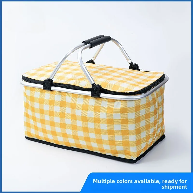 

Thermal picnic basket Foldable, outdoor ice pack, takeout shopping
