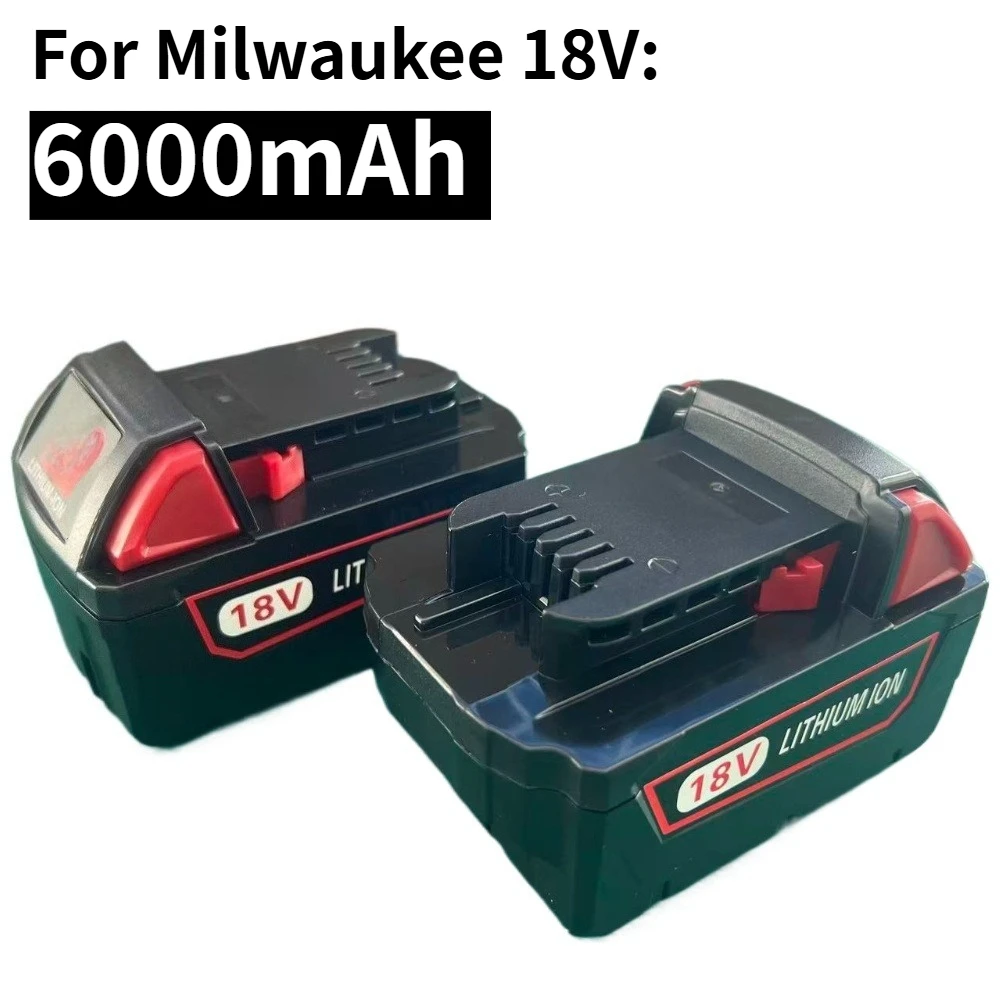 New For Milwaukee 18V M18 Lithium Battery 6.0AH Replacement for Milwaukee M18 48-11-1815 48-11-1850 