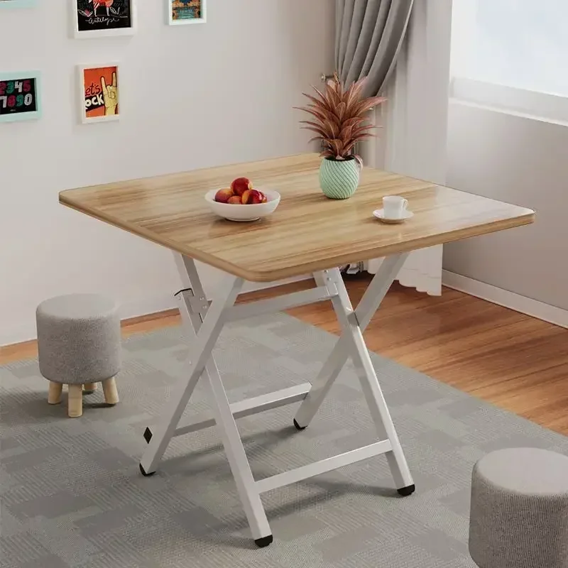 Furniture Foldable Table Household Dining Table Simple Portable Dining Table Rental Room Small Apartment Square Dining Outdoor S