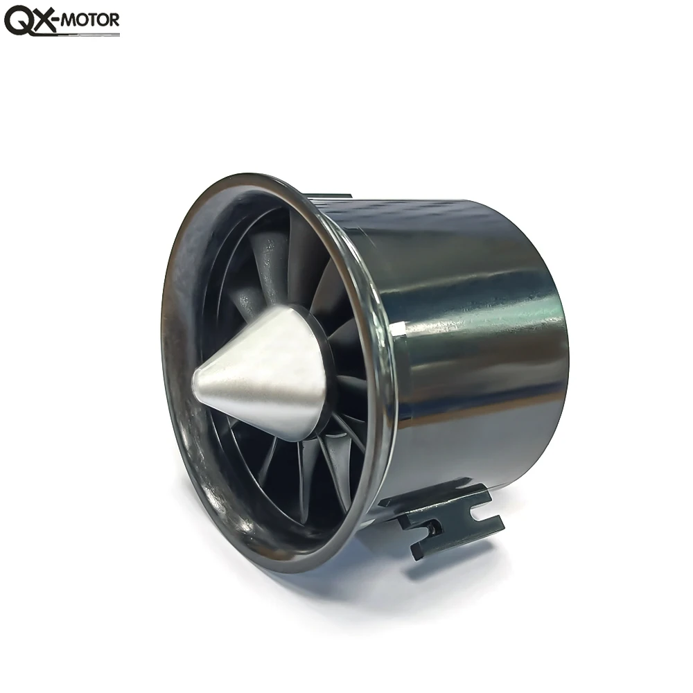 QX-MOTOR 70mm Electronic Ducted Fan 12 Blades EDF With QF2827 2600KV 1800KV Brushless Motor 3-6S For RC Jet Drone Model Parts
