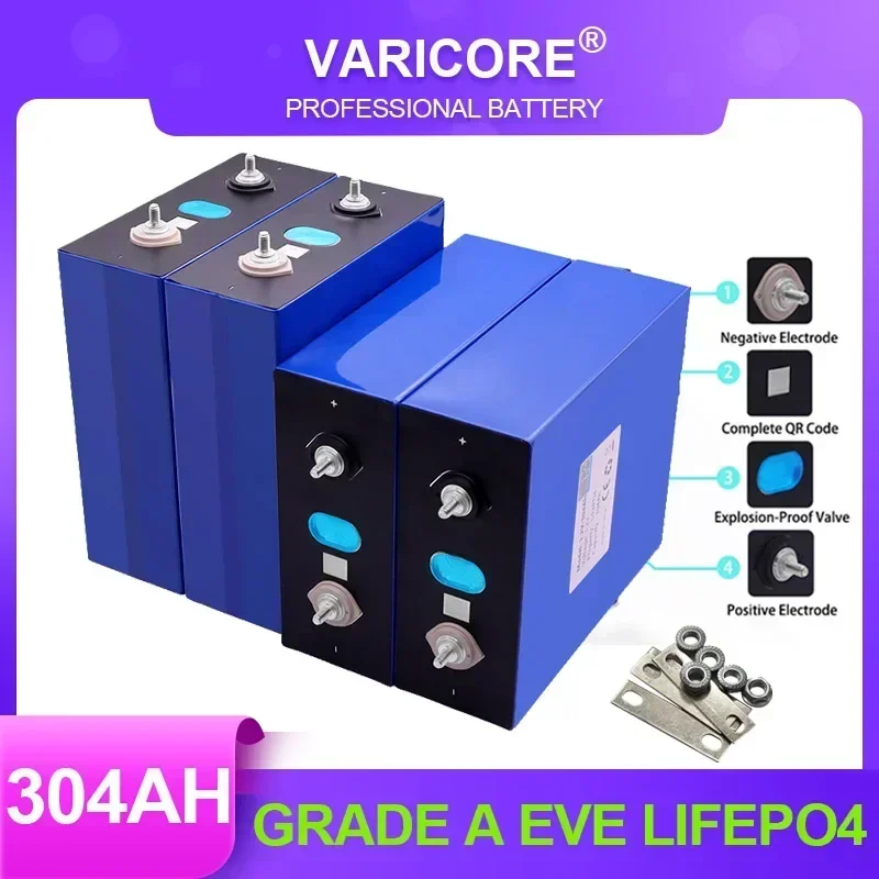 4pcs VariCore 3.2V 320Ah 280Ah 105Ah LiFePO4 battery 3C Lithium iron phosphate battery for 4S 12V 24V Golf Cart Yacht solar RV