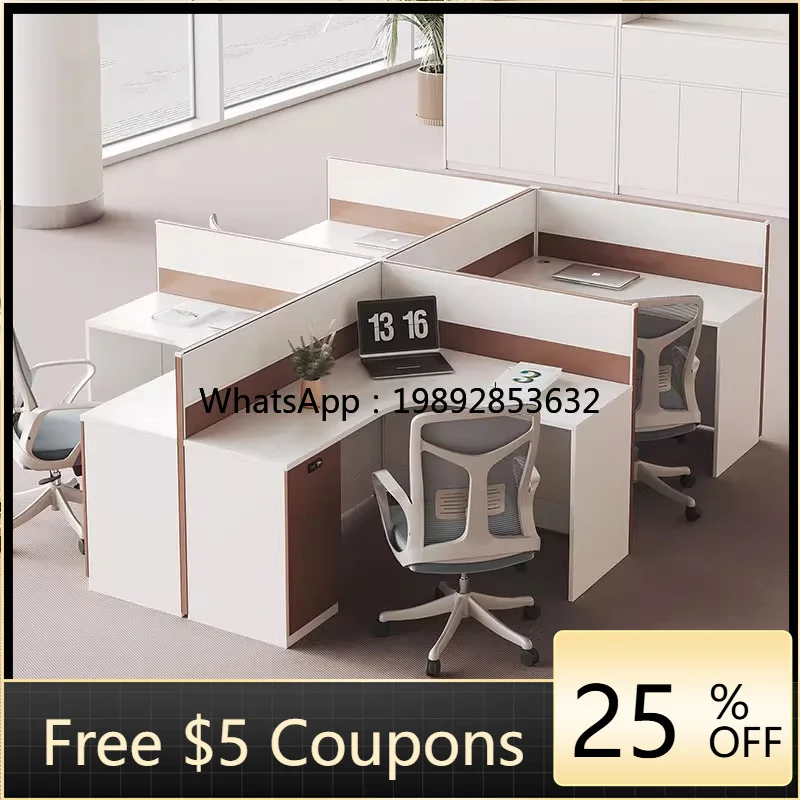 

YFY Screen Desk Chair Set Staff Card Seat Six 6 Four 4 Person Workstation Office