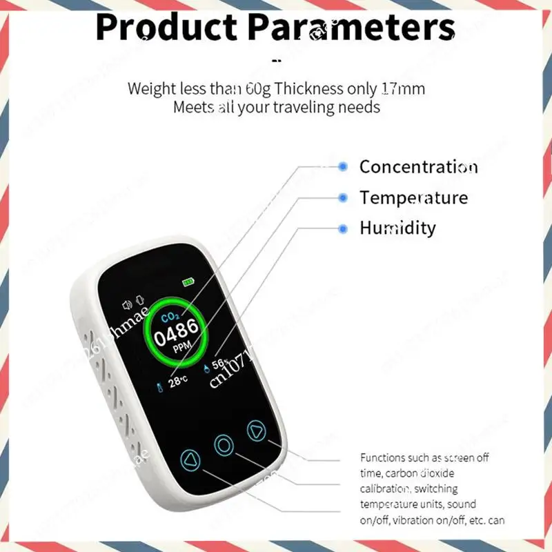 -A21Z Air Quality Detector Rechargeable Air Quality Monitor Temperature And Humidity Meter