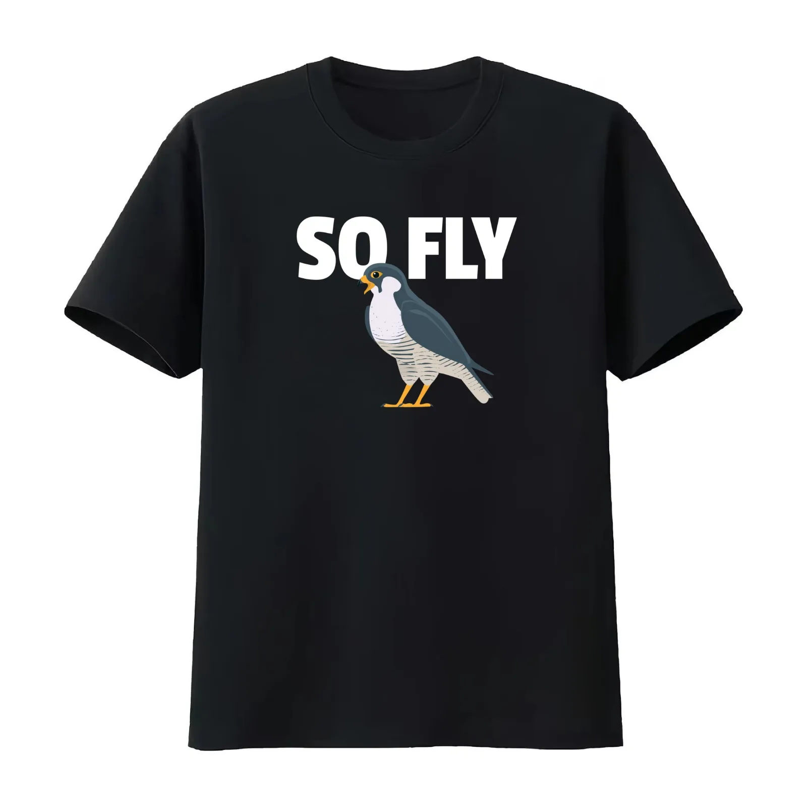 Bird Peregrine Falcon Birding Design T-Shirt Summer Casual Cotton Tee Oversized Streetwear Tops Vintage Graphic Print