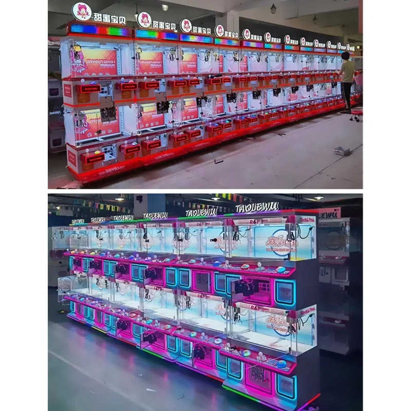 

Store-Wide Customizable LED Plush Toys Claw Crane Machine Mini 4-Player Doll Machine with Bill Acceptor