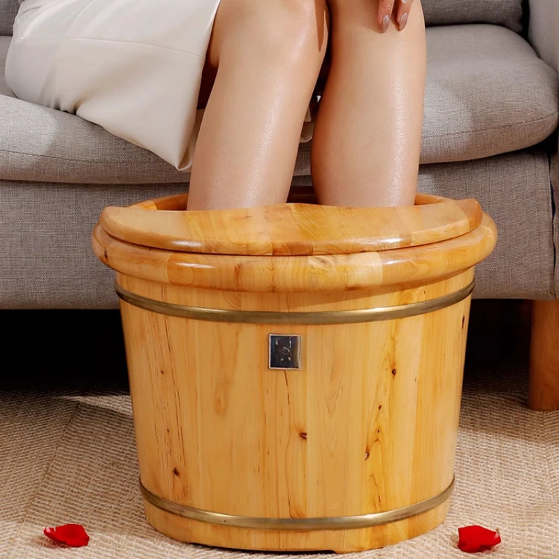 Foot bath bucket Winter foot bath bucket household solid wood basin foot