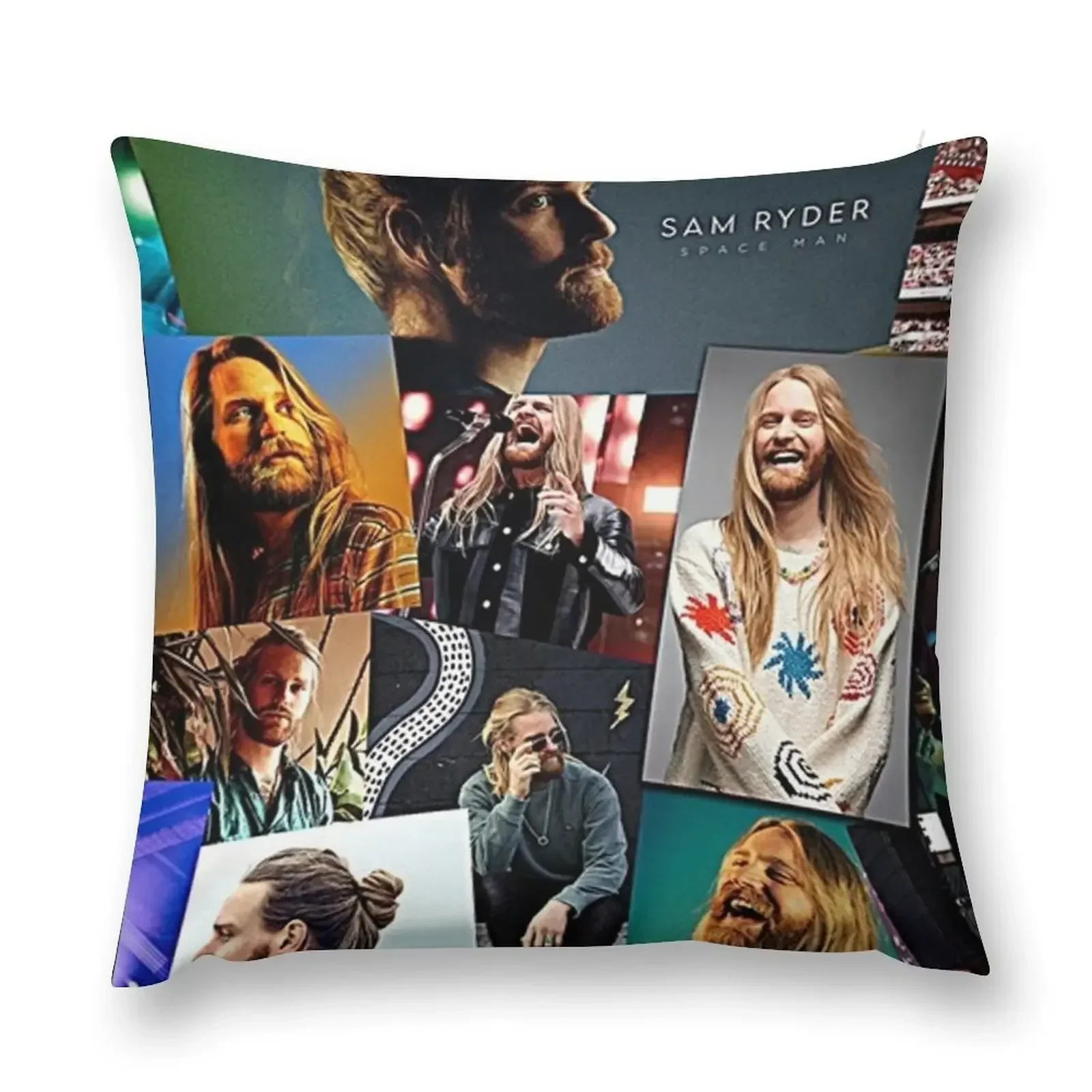 Sam Ryder Space Man Eurovision Song Contest United Kingdom UK 2023 Retro Throw Pillow Sofa Cushions pillows decor home pillow