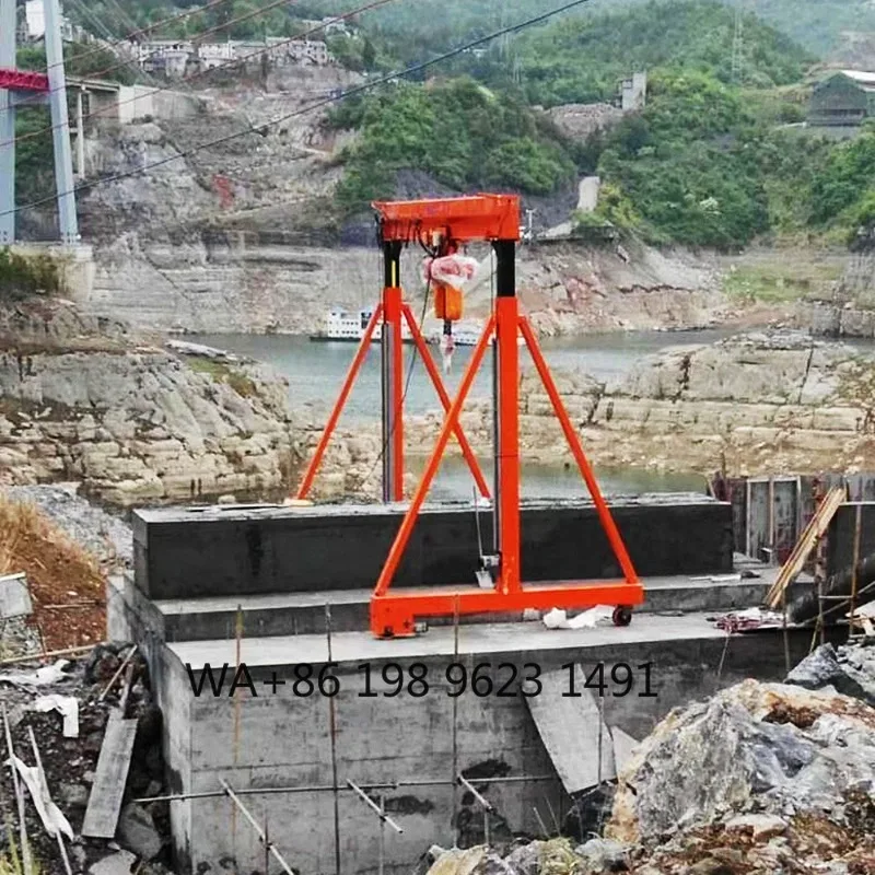 

1Ton 10Ton Height Adjustable Mobile Gantry Crane Portable Industrial Workshop Construction Lifting Equipment