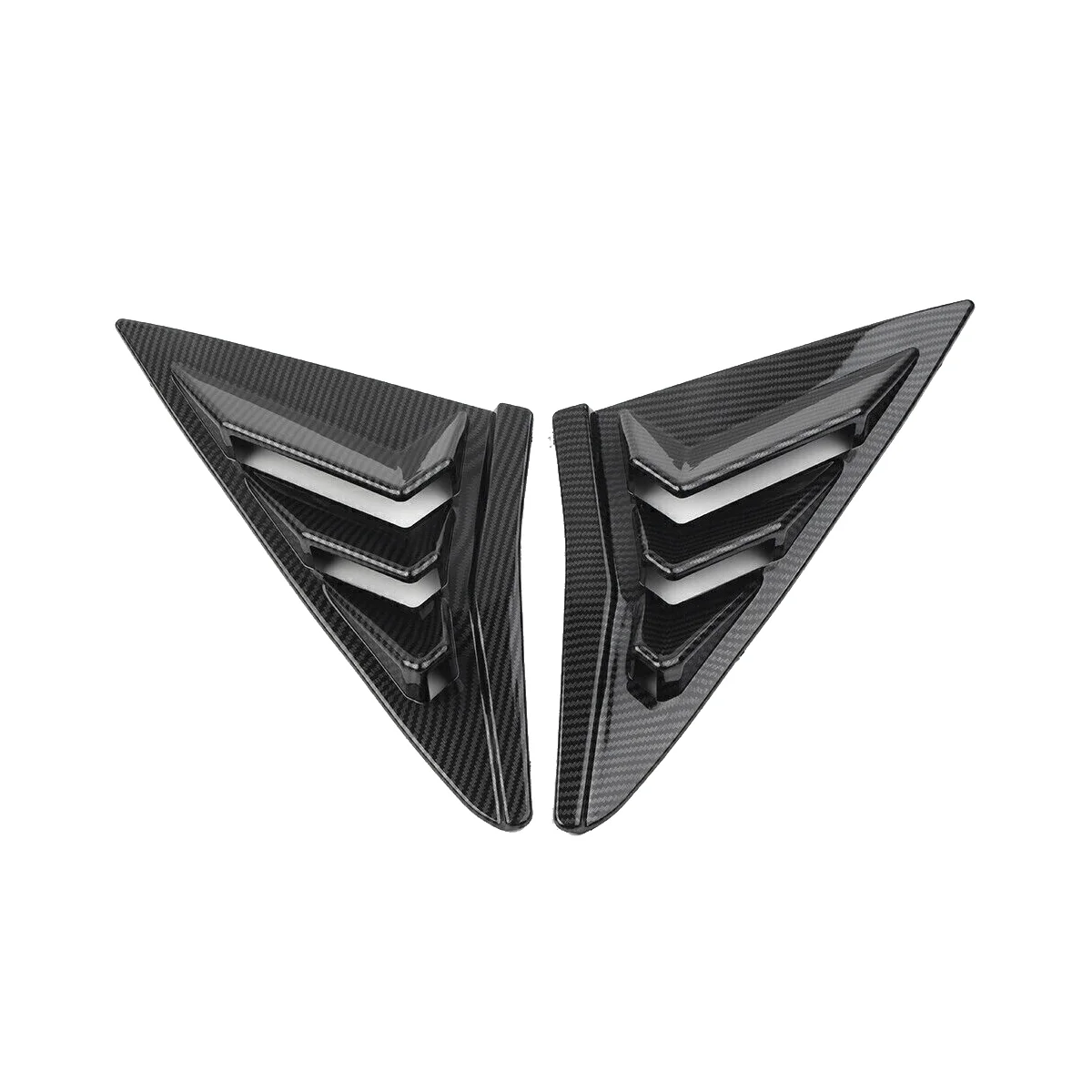 For Honda Civic Type R Hatchback 2016-20201 Rear Side Vent Window Louver Cover Triangular Window Trim Carbon Fiber Color