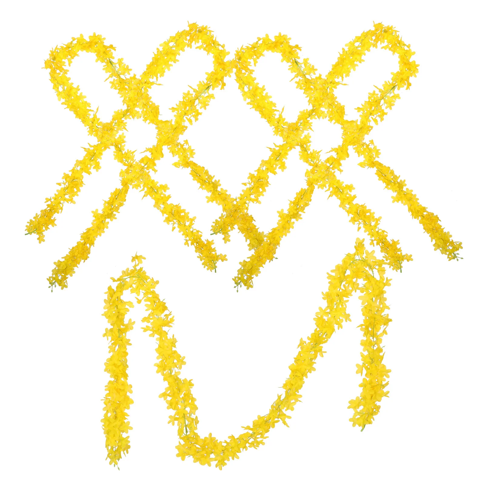 

5 Pcs Floral Vines Hanging Flower Lace Decorations for Party Artificial Flowers Yellow Plants Indoor Garland