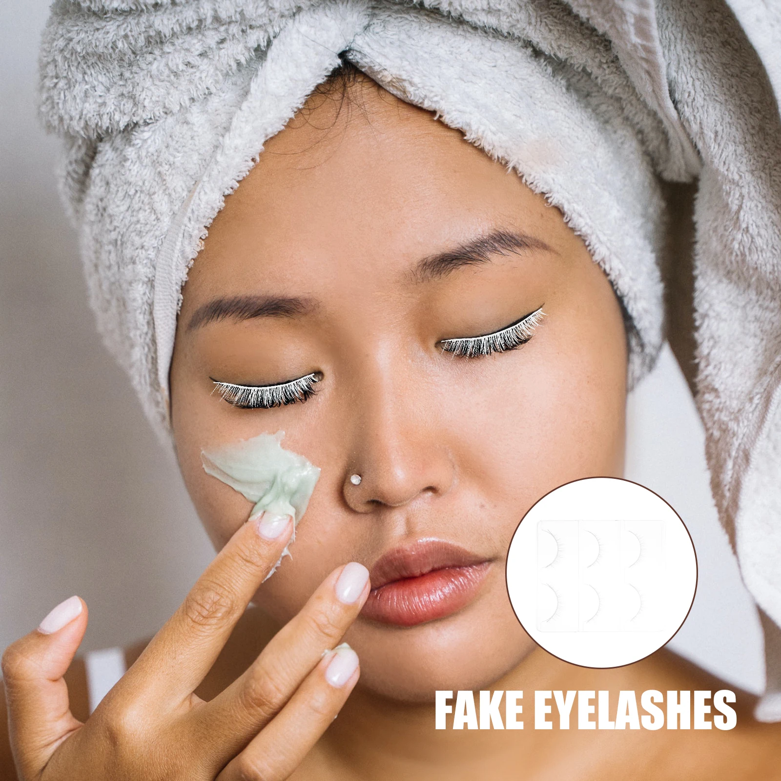 

Halloween Fake Lashes False Eyelash Extensions White Color Lash Cosplay Masquerade Party Makeup Faux Lashes For Daily Wear