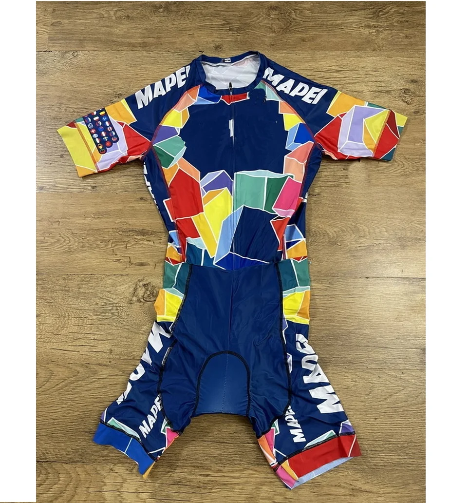 

LASER CUT Skinsuit MAPEIful TEAM Retro Classic Bodysuit SHORT Cycling Jersey Bike Bicycle Clothing Maillot Ropa Ciclismo