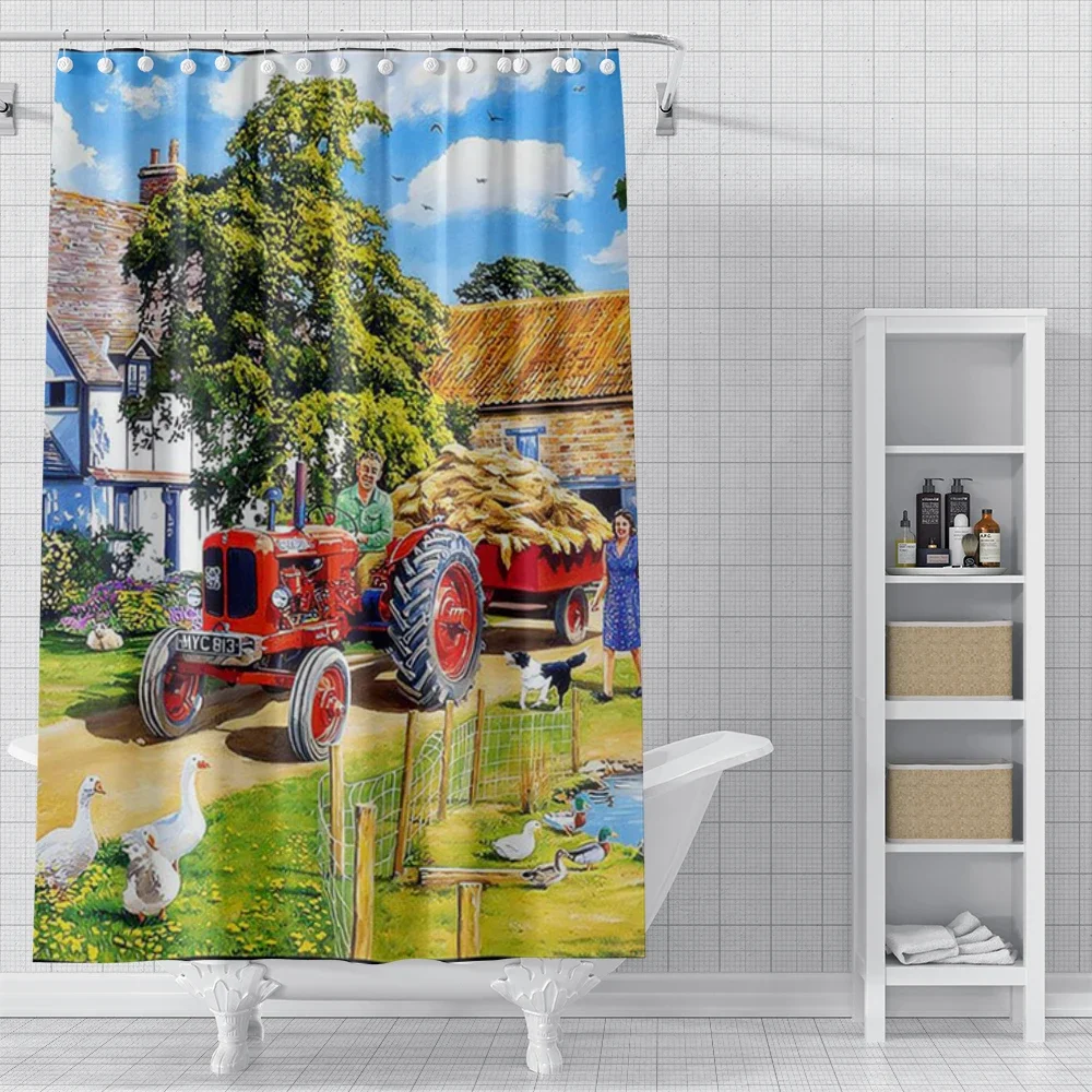 home shower curtains for bathroom Oil painting style waterproof fabric bathroom Curtains modern shower curtain 180x200 240x200