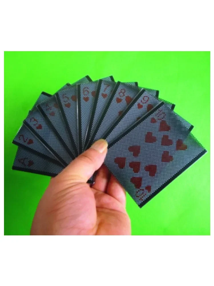 

10pcs Wow Gimmick Heart Ace To 10 Card Magic Trick Visual Card Change Close Up Magic Magicians Prop Accessory Illusion Gimmick