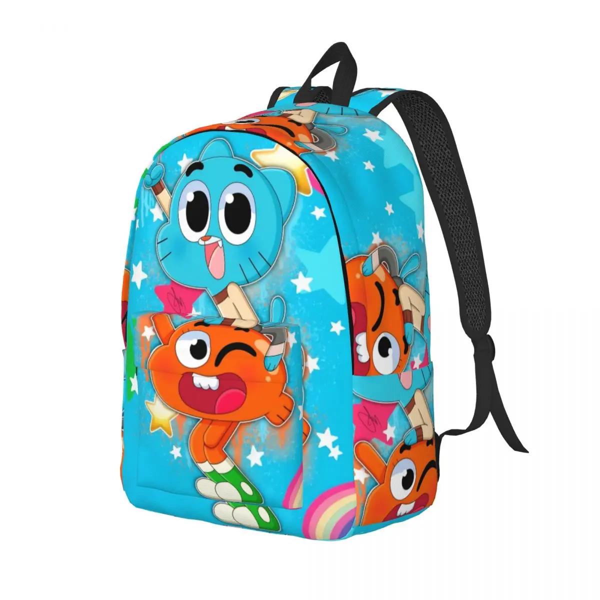 The Amazing World Of Gum Ball Backpack for Preschool Primary School Student Cartoon Bookbag Boy Girl Daypack Hiking