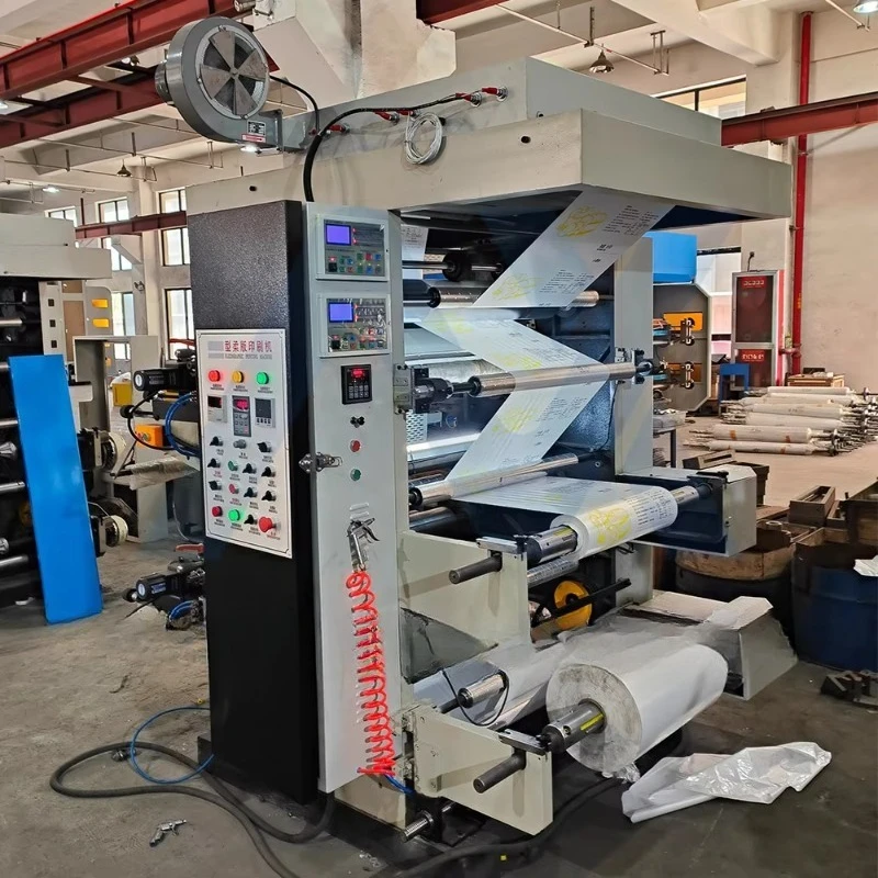2 Color Non Woven Film Bag Flexographic Printers Plastic Paper Flexo Sachet Water Bag Printing Machine Machinery