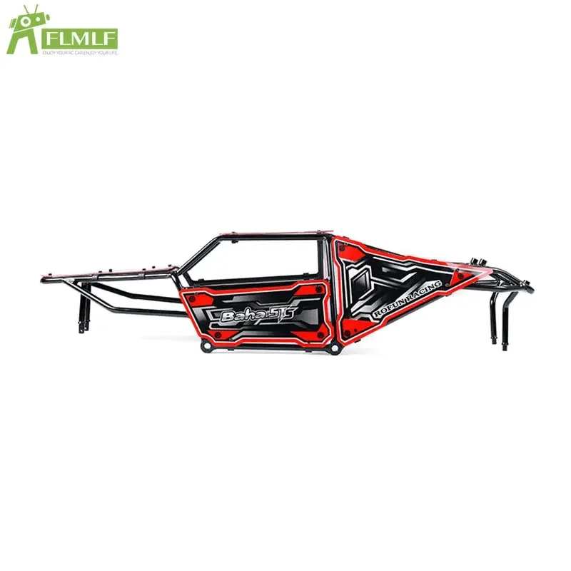 Flflf gaiola de metal com carros corpo escudo kit apto para 1/5 hpi rofun baha rovan km baja 5ts rc carro brinquedos jogos peças