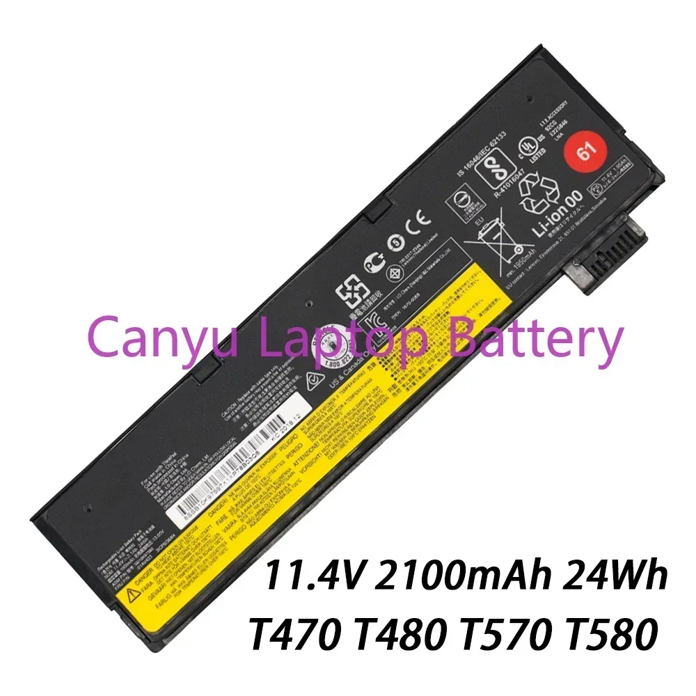 2024 New   for Lenovo ThinkPad T470 T480 T570 T580 P51S P52S 01AV427 01AV423 SB10K97580 61 11.4V 2110mAh 24Wh Laptop battery