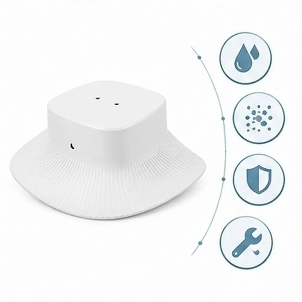 2Pcs Outdoor Security Camera Cover Plastic Dome Rainproof Waterproof Protective Shield Universal Weatherproof Camera Shield