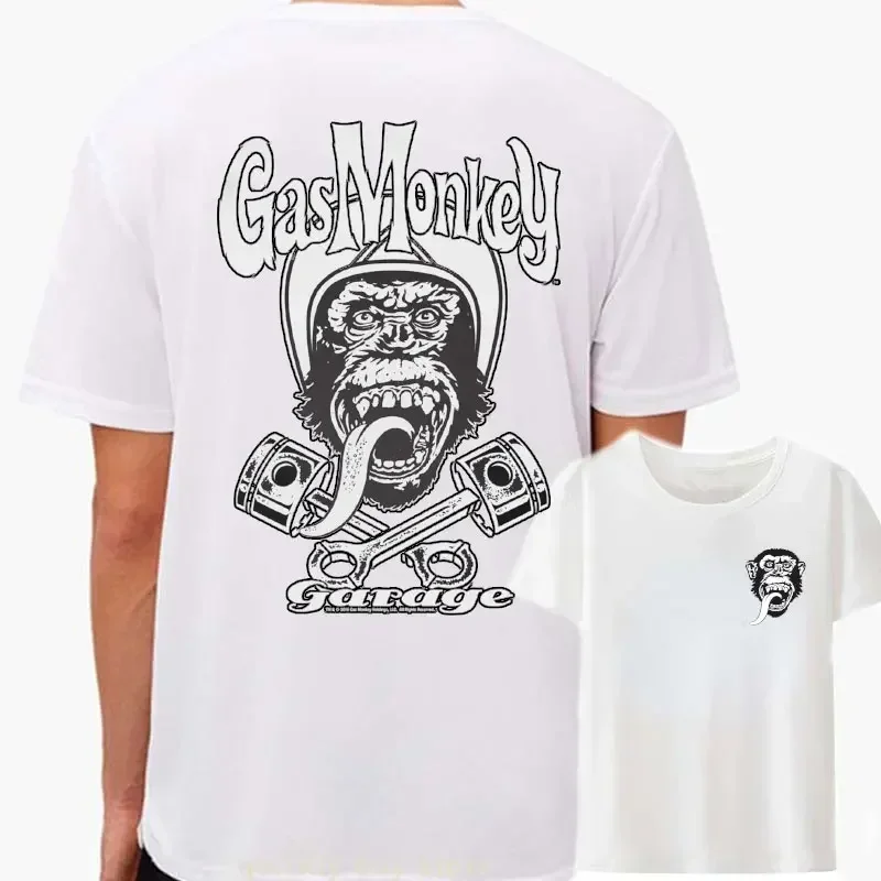 LE  Gas Monkeys Garage Double Sided Print T-shirt Casual Graphic Streetwear Hot Sale  Amazing Essential