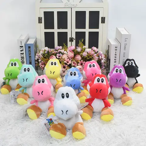 10 färger Bros plyschleksaker Yoshi Mario lila Yoshi gosedjur grön röd blå Yoshi svart rosa Yoshi anime docka plysch 15cm 10 best sales Yoshi-leksak - №3
