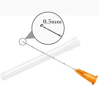 Canule émoussée pour remplissage Facial, Injection d'acide urique, nez légèrement émoussé, 18G 20G 21G 22G 23G 25G 27G 30G