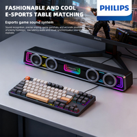 Philips Wired Speaker USB Line Subwoofer with RGB Light Bass Gaming Esport Bluetooth Soundbar for Desktop Computer Home SPA6600