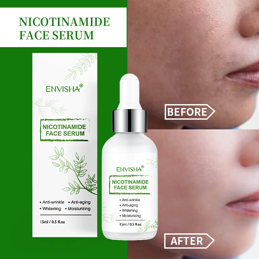 ENVISHA Skin Care Face Nicotinamide Serum Collagen Hyaluronic Acid Anti-Aging Whitening Shrink Pores Oil Control Deep Hydration