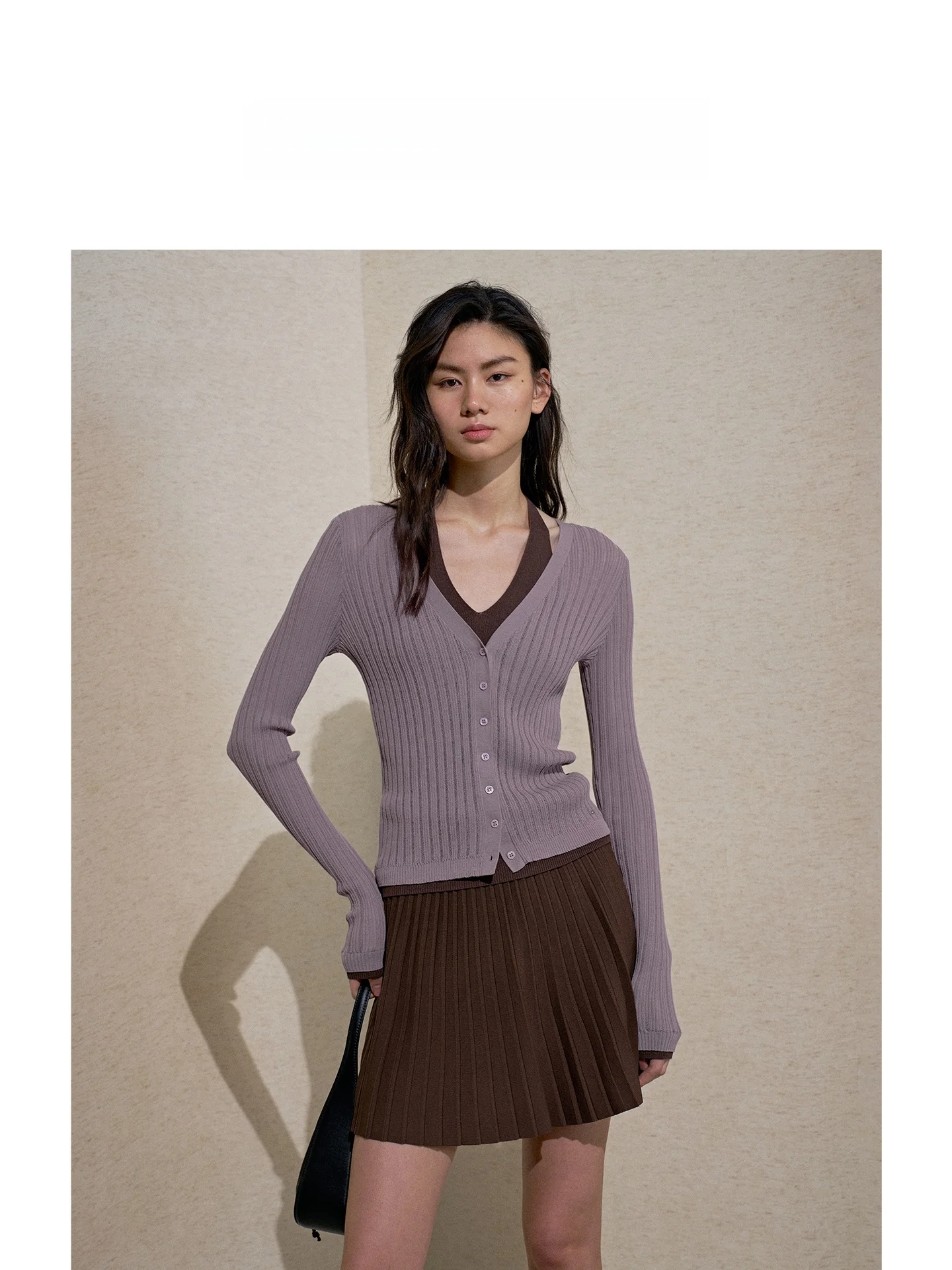 

Женский вязаный свитер ZhiZhi QiongTai с V-образным вырезом, в стиле колор-блок, приталенный, повседневный, с длинными рукавами, весенняя новинка