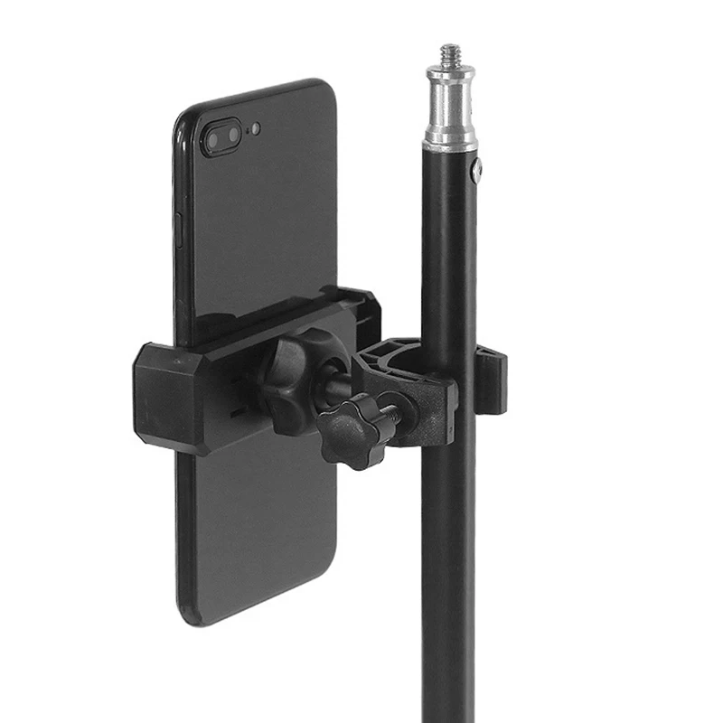 【Y】Smart Phones Music Live Show Holder Phone Holder 360 Degree Rotating Universal Microphone Supporting Stand view 4