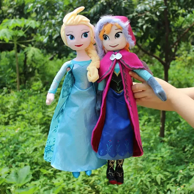 2PCS/SET 40-50CM Frozen Anna Elsa Dolls Snow Queen Princess Anna Elsa Doll Toys Stuffed Frozen Plush Kids Toys Birthday Christma