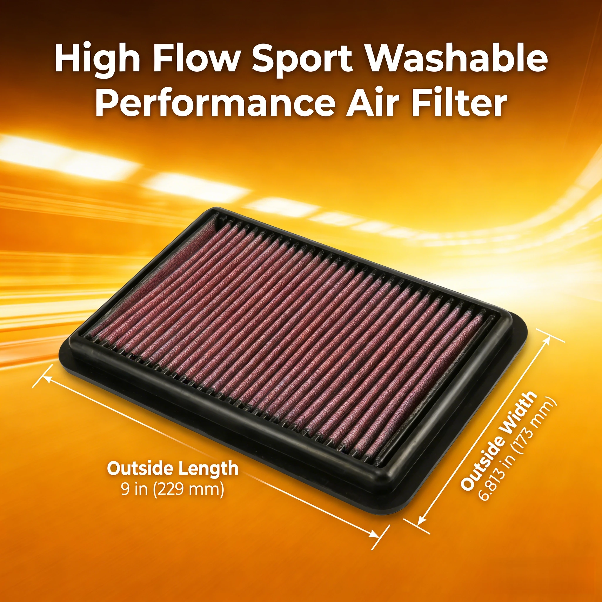 

Спортивный моющийся воздушный фильтр высокой производительности для Mazda 2, 3, CX-3, Axela, Demio, Toyota Yaris 2013-2025, 1.3, 1.5, 33-5033, P501133A0