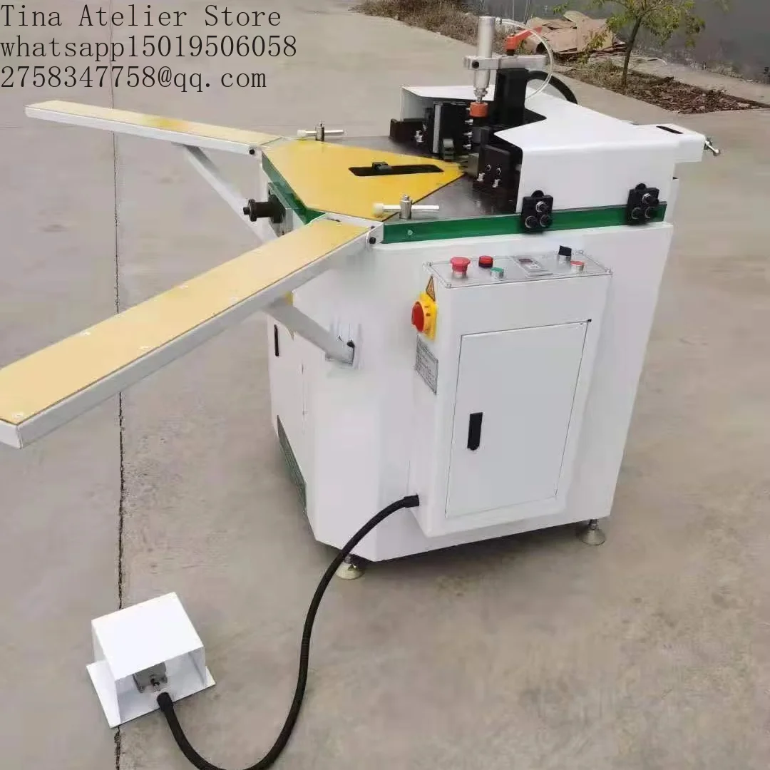 120mm High Corner Crimping Machine for Aluminum Window Profile Making Featuring PLC Core Components