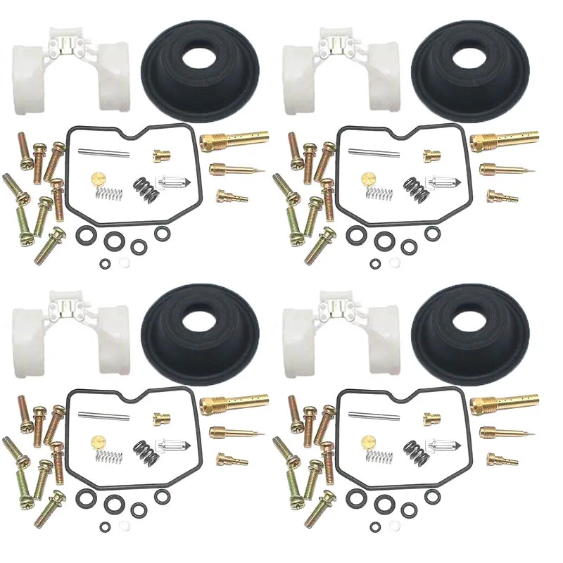 4 set per GSF650 2004-2005 BANDIT GSF650N/S/NA/SA GSF 650 650N Kit di riparazione carburatore Ricostruire stantuffo diaframma galleggiante Vite ad aria