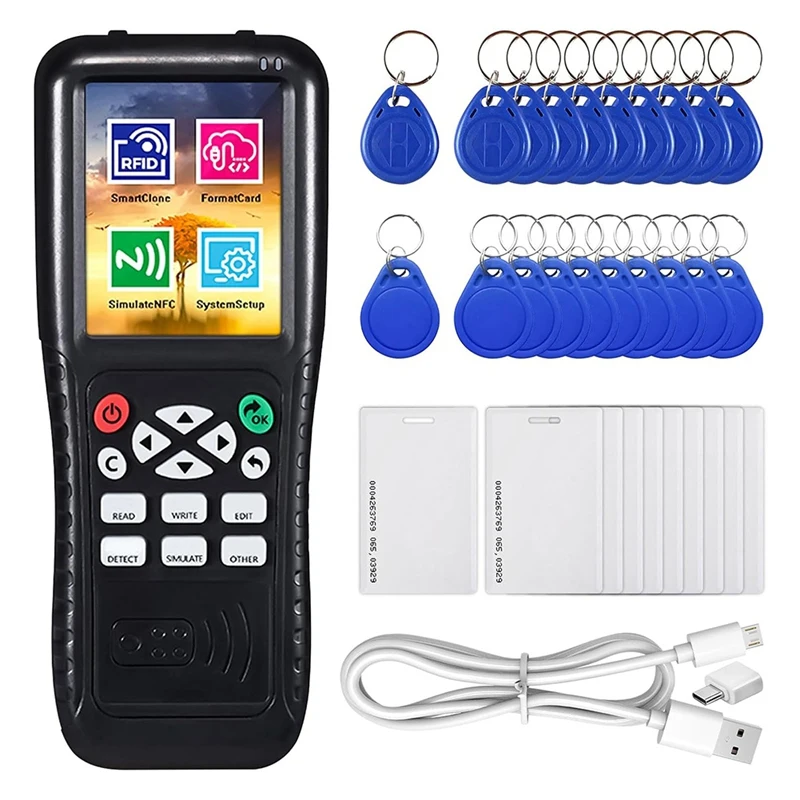 RFID ID Duplicator Copier Decode Function Smart Card Key Machine RFID NFC Copier ID Reader Burner T557 125Khz H-ID Card