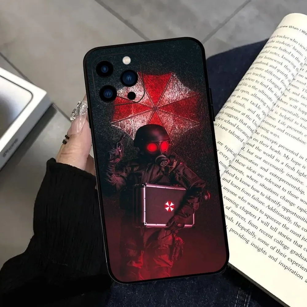 R-Resident E-Evil Game  Phone Case  For iPhone 11 12 13 14 15 Pro Max Mini Plus XS XR X Black Silicone Soft Case