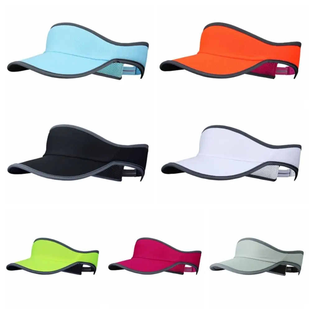 

Summer Mesh Visor Empty Top Cap Sun Protection Adjustable Sunscreen Sun Hat Breathable Casual Tennis Hat Running Travel