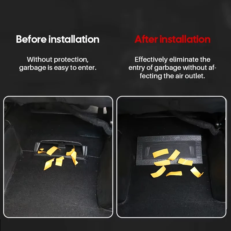 Air Outlet Cover For Tesla Model 3 Y Under Seat Anti-Blocking Dust Protective Net Car Styling Interior Modification Accessories
