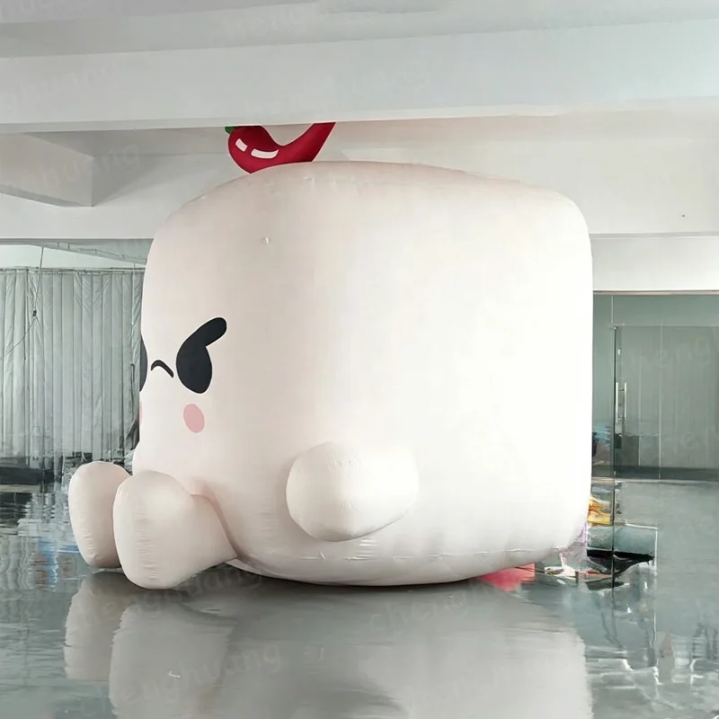 

IInflatable tofu, inflatable cartoon mascot advertisement inflatable character tofu/chili doll, with blower