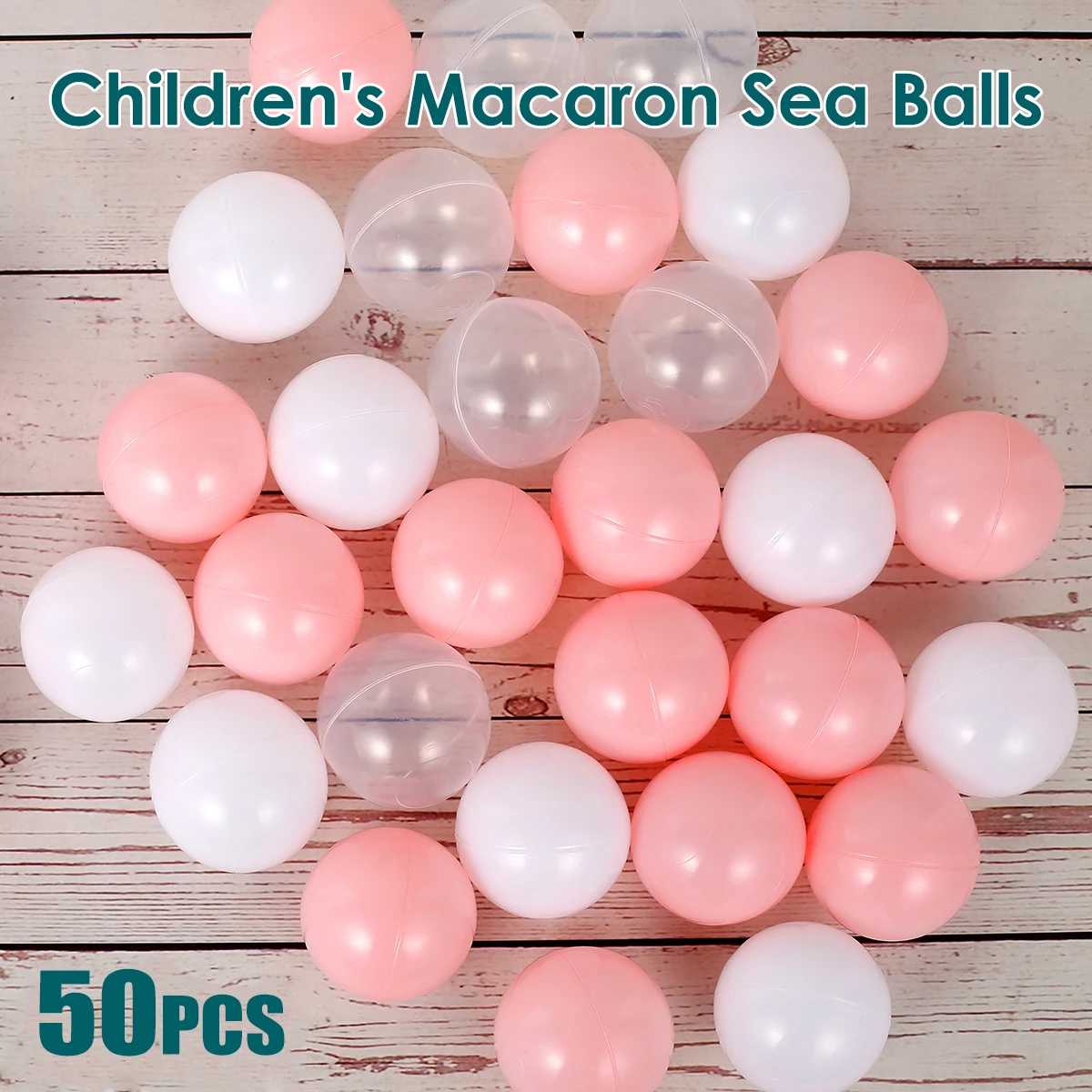 50 Pcs Ocean Ball Kids Swimming Pit Toy BPA Free Colorful Fun Ball Anti-Stress Macaron Ocean Ball Kids Room Outdoor Decoration