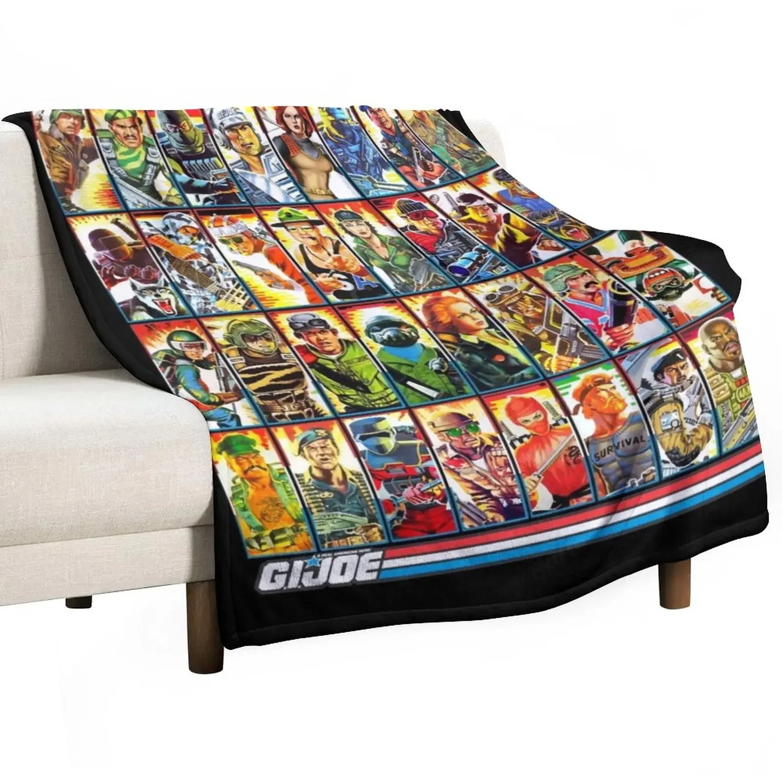 Idea de regalos de arte gráfico G.I. Joe In The 80S Organización Guns Bombs Manta Mantas finas Manta para sofá