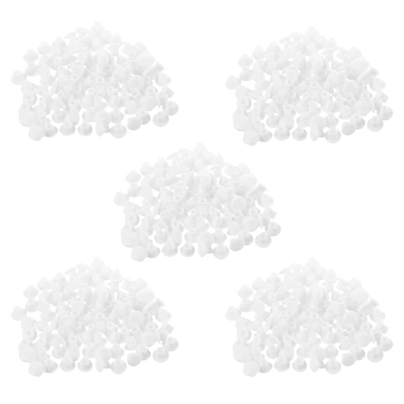 

500 Pcs Home Furniture Decor 5 mm White Plastic Hole Drilling Cover