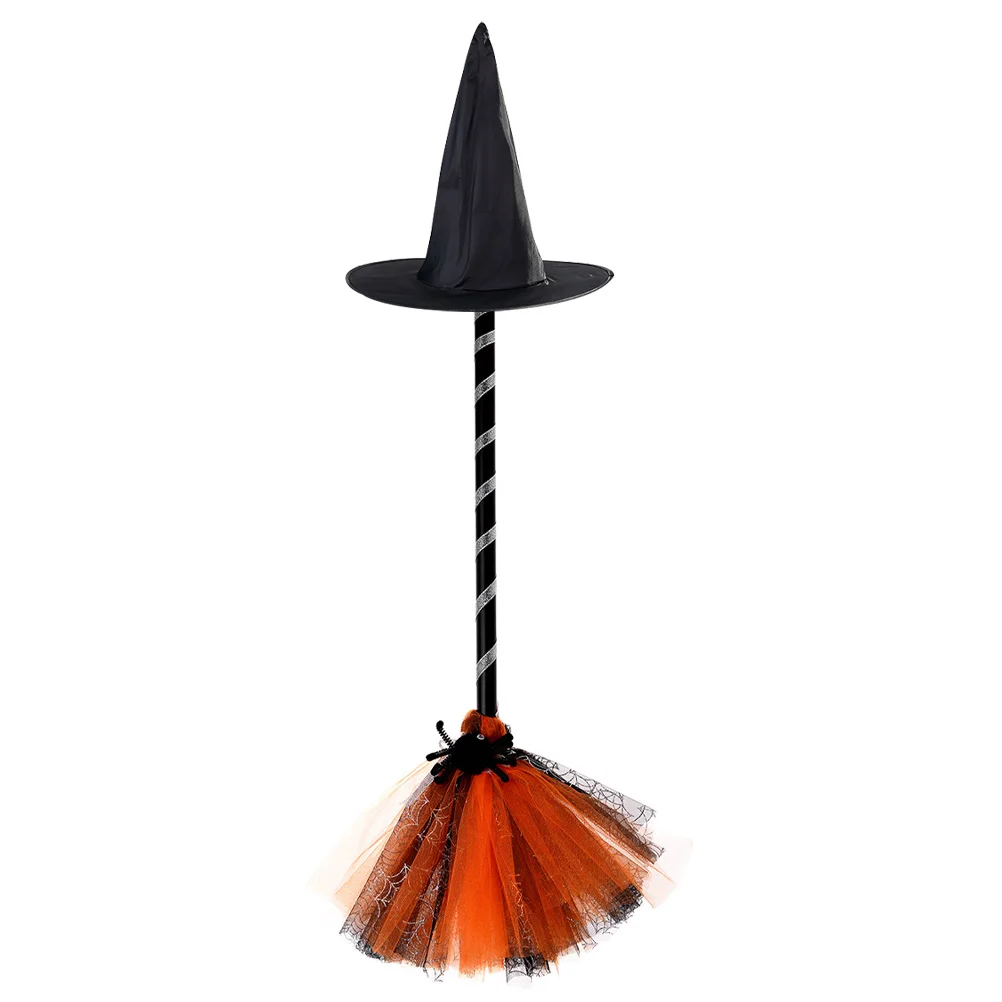 Hat Broom Halloween Decor Decorative Prop Hats Set Wizard Caps Plastic Toddler