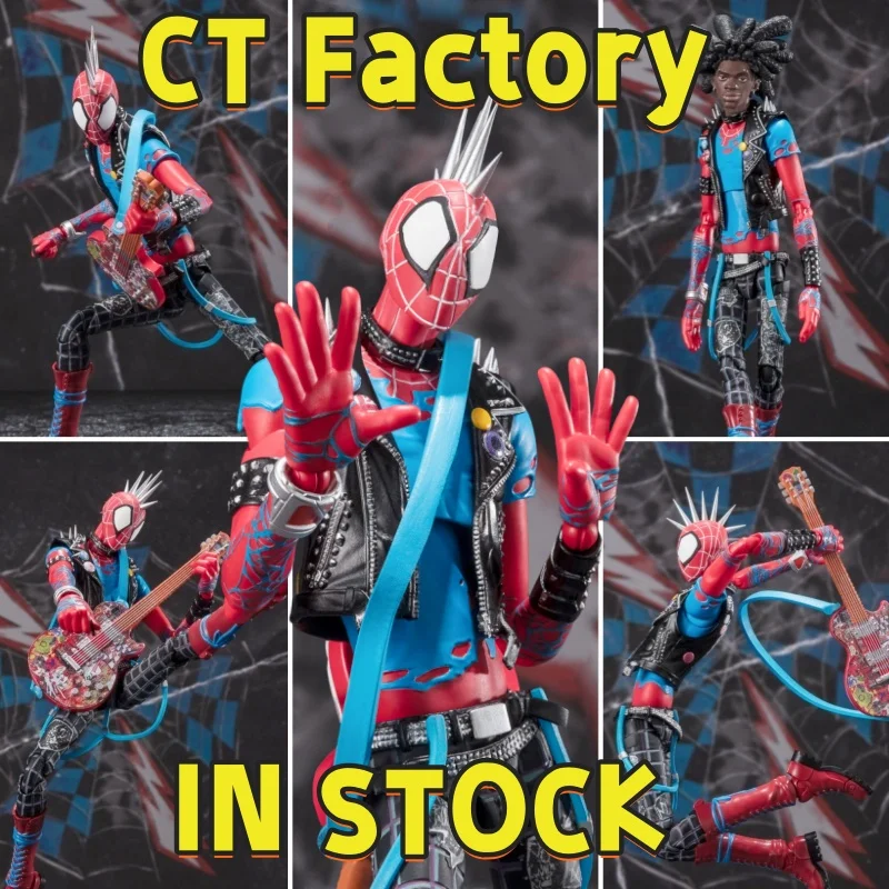 

In Stock Ct Toys Spiderman Spider-Punk Spider-Man Across The Spider-Verse Shf Anime Action Figure Figurine Custom Toys Gifts