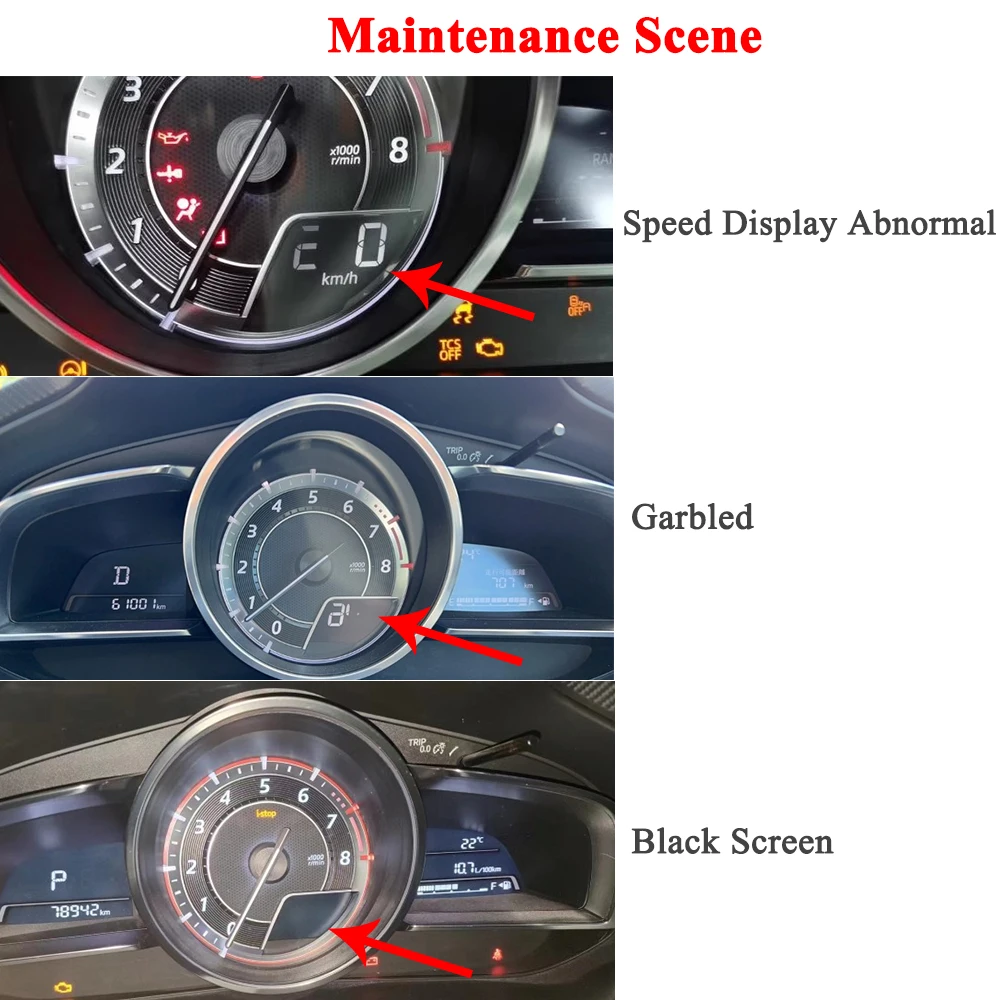마쯔다 CX3 DK 2 데미오 DJ 3 악셀라 BM BN 용 자동차 대시 속도계 계기판 블랙 스크린 오류 수리 IC 칩 전원 모듈 PT6522Q