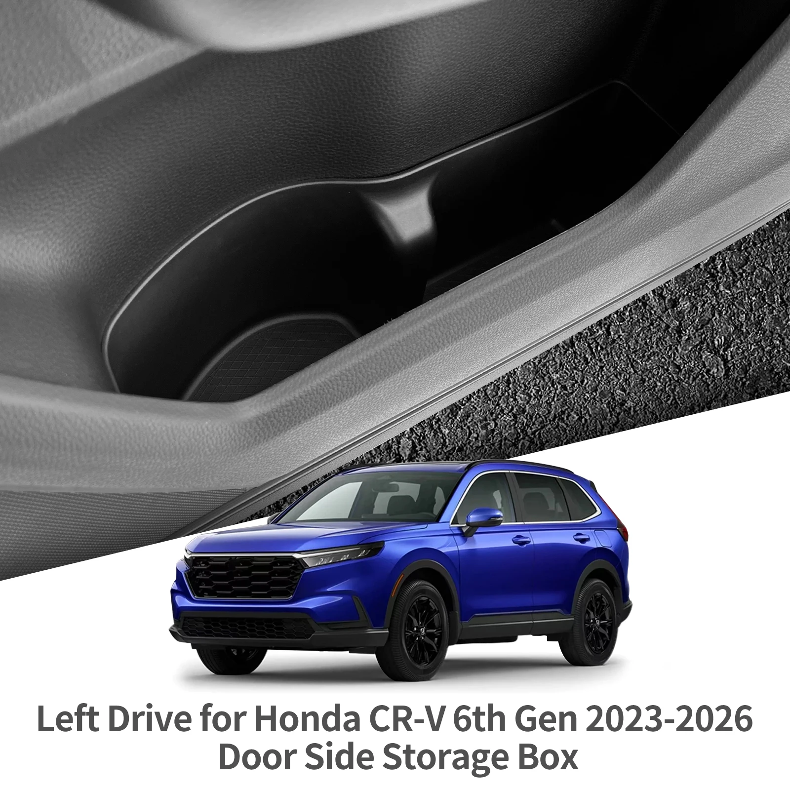 ZUNDUO Left Drive for Honda CR-V 6th Gen 2023-2026 TPE Car Door Side Storage Box Front Rear Door Handle Organizer Accessories