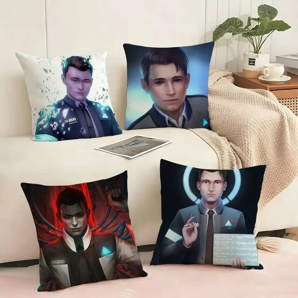 Detroit Become h-Human Game  Pillow Case Square Double-Sided Sofa Cushion Cover Bedroom Bedside Pillow Gift