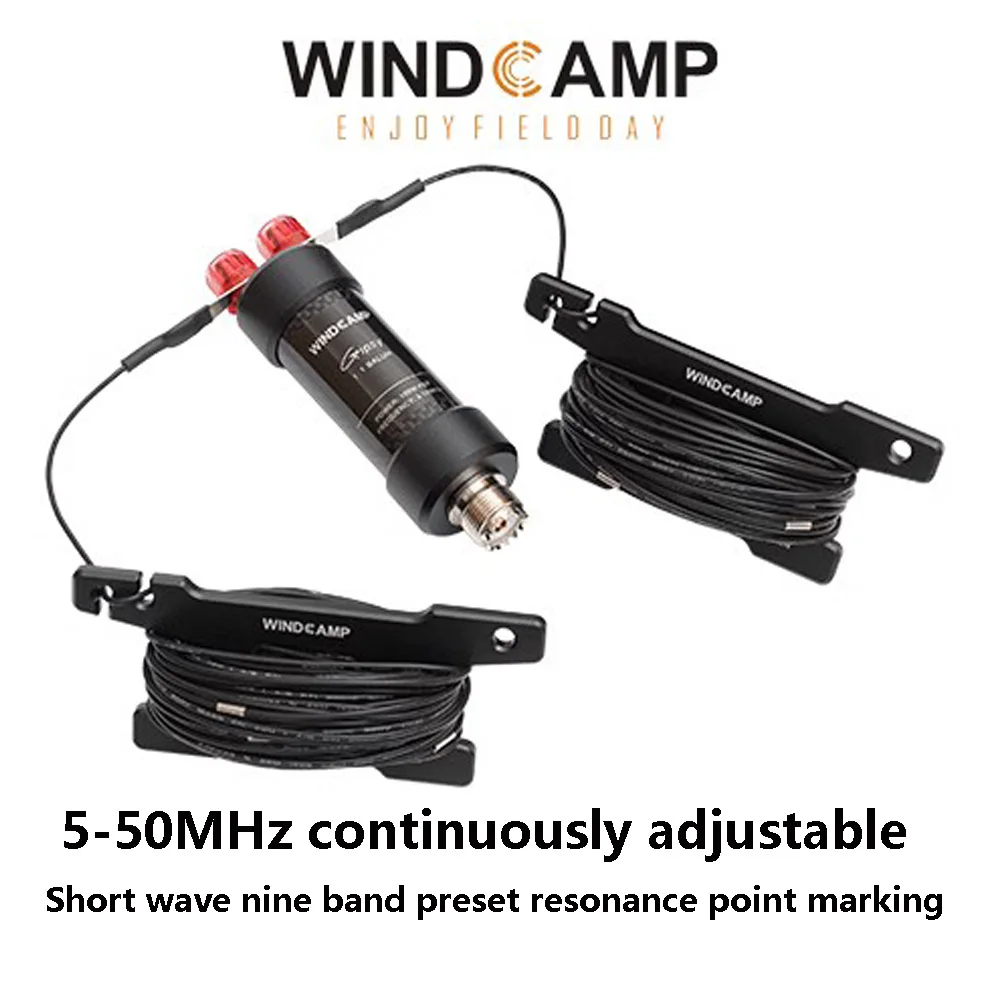 Windcamp 5-50MHz Ham Radio Dipole Antenna HF Horizontal Dipole Shortwave Antenna